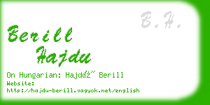 berill hajdu business card